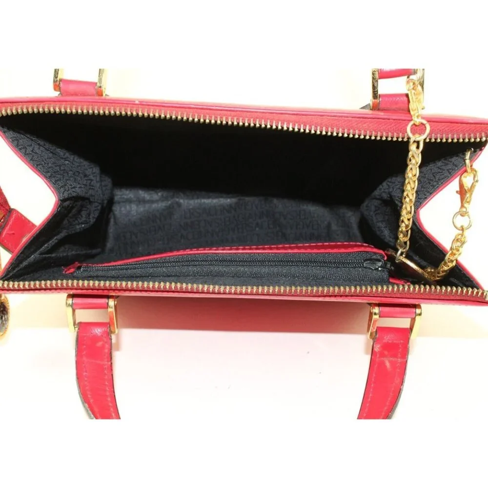 Versace Red Leather Charm Tote 5VER1214K